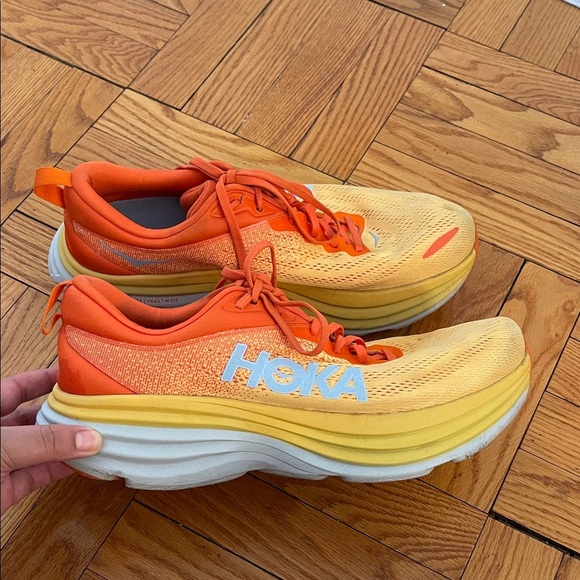 Hoka Other - Hoka Men’s Bondi 8 Orange and Yellow Sneakers